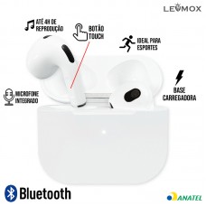 Fone Bluetooth LE-363-1 Lehmox - Branco